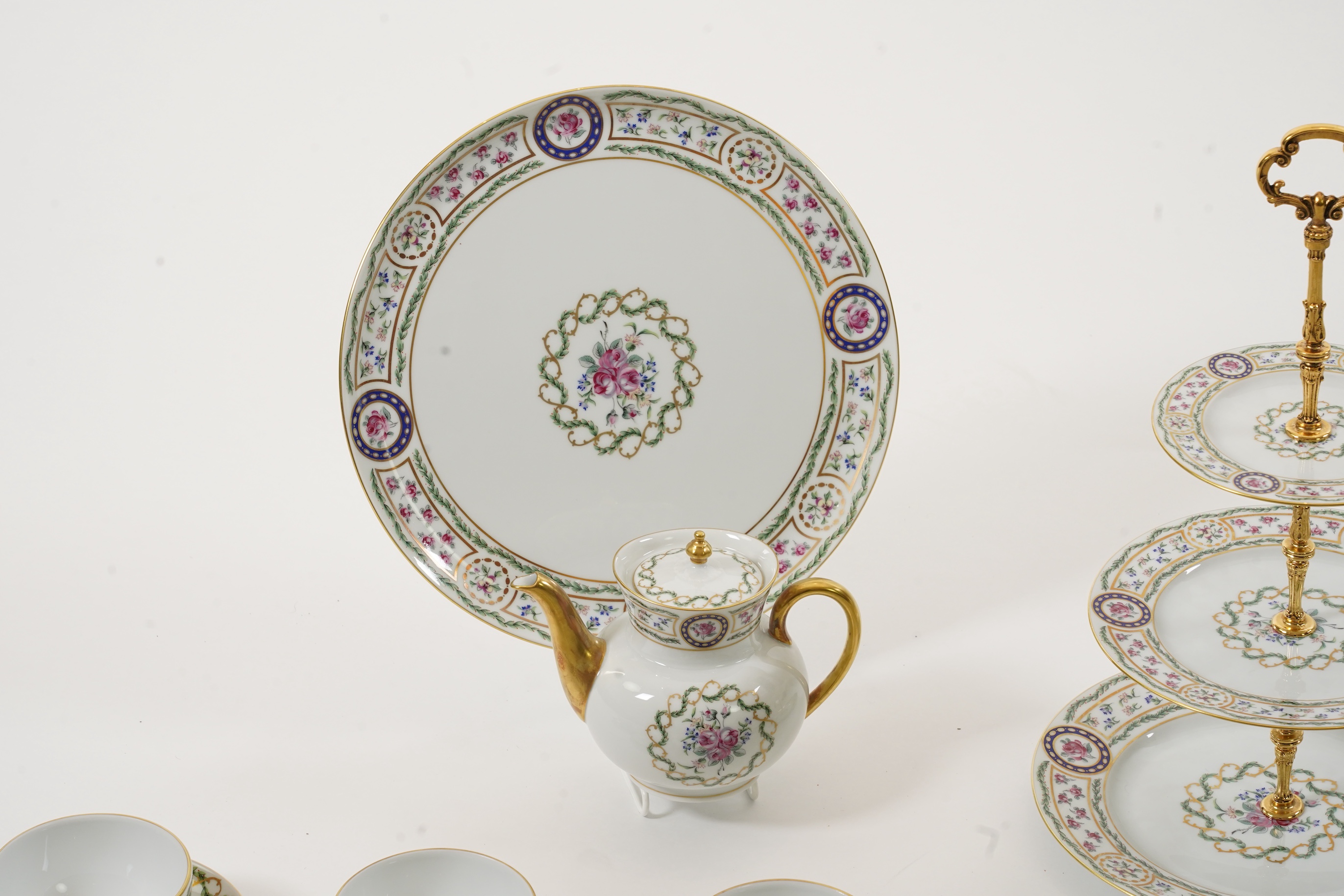 A Haviland Limoges 'Louveciennes' afternoon tea service